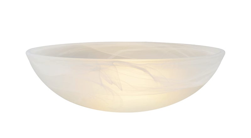 Aspen Creative 23099-11 Alabaster Contemporary Replacement Glass Shade for Medium Base Socket Torchiere Lamp, Swag Lamp,Pendant,1 Light Wall Sconce & Island Fixture. 11-5/8" Diameter x 3-5/8" Height - Image 2