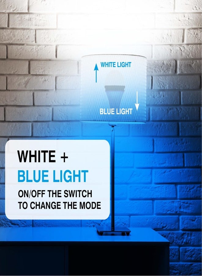 Halonix مصباح هالونيكس LED بقوة 10 واط، أبيض وأزرق، بإضاءة علوية وسفلية | 3 أوضاع إضاءة | مفتاح تشغيل/إيقاف لتغيير اللون | تصميم زخرفي B22D | عبوة من قطعتين - Image 3