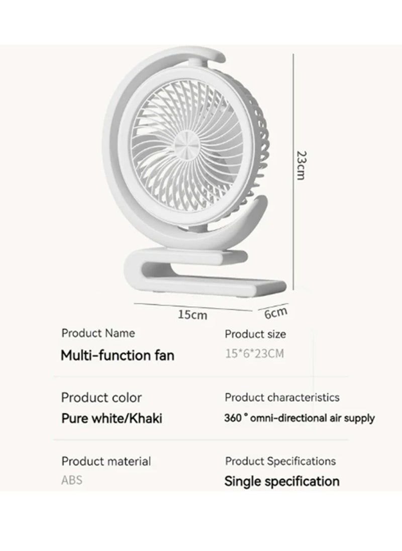 Generic Electric Fan with Night Light Desktop Fan Home Office Big Wind USB Rechargeable Rotatable Mini Fan 3 Gears New  - Image 5