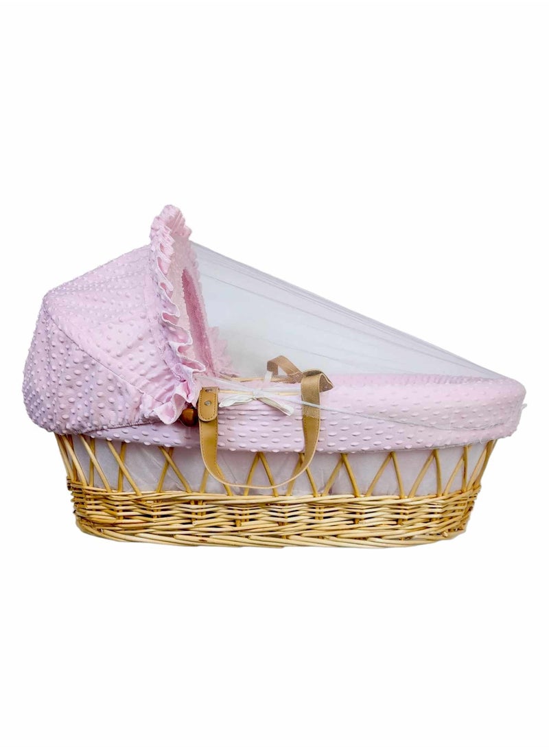 BABYCARA Baby Birth Cradle Moses Basket Bamboo with Mosquito Net  - Image 2