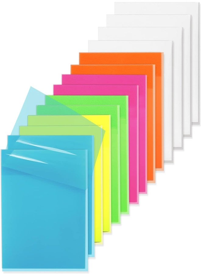 OFIXO (Multicolor) Transparent Sticky Note Pads - 200 Pcs Waterproof Self-Adhesive Pad, Suitable for Reading, Studying, Home, Office, School, Sticks Securely, Removes Cleanly (3x3In) - Image 1