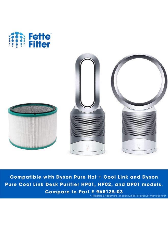 Fette Filter Fette Filter - 968125-03 Premium H13 True Hepa 360° Glass Filter Compatible with Dyson HP01 HP02 DP01 DP02 for Dyson Pure Hot Cool Link Desk Air Purifying Sytem Part # 968125-03 96812503 (2-Pack)  - Image 5