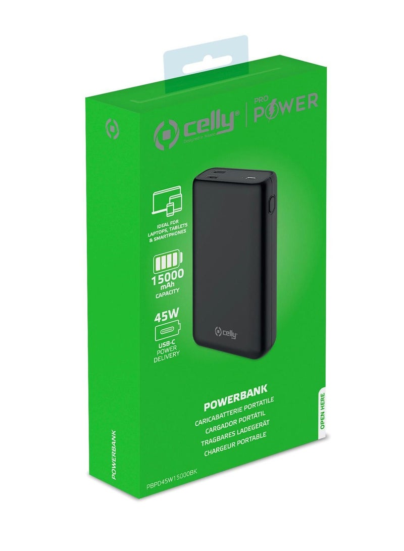 سيلي Power Bank PD 45W 15000 Mah [PRO POWER], USB-C Power  Ideal for Laptops,,Tablets & SmartPhones - Image 5