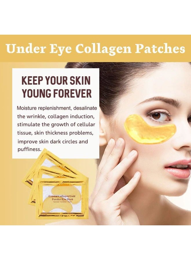 NIYET 30 Pairs Under Eye Collagen Patches, Gold Moisturizing Under Eye Mask, Under Eye Gel Pads for dark circles and puffiness - Image 3