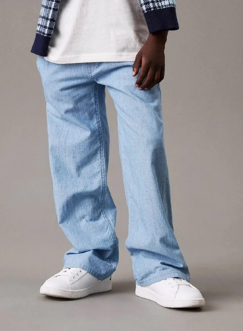 Calvin Klein Jeans Relaxed Chambray Chino Trousers