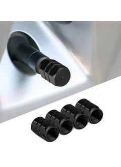 Beauenty 4 PCS Car Tyre Valve Stem Cap Black  - Image 3