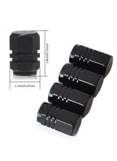 Beauenty 4 PCS Car Tyre Valve Stem Cap Black  - Image 4