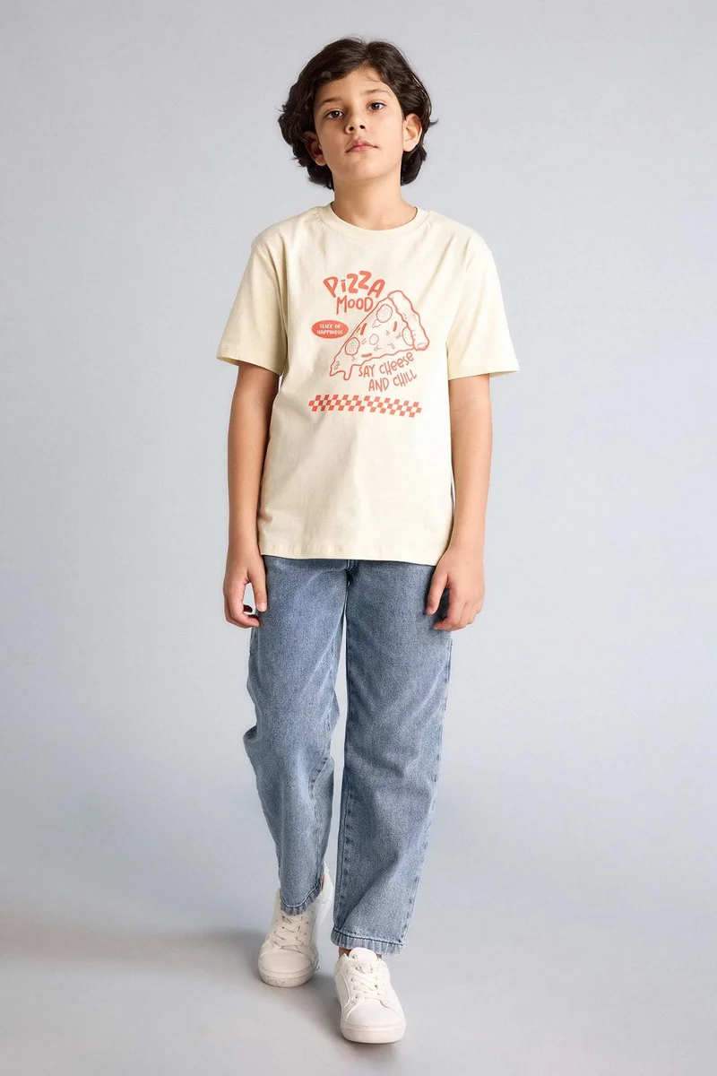 DeFacto Regular Fit Printed Short Sleeve T-Shirt