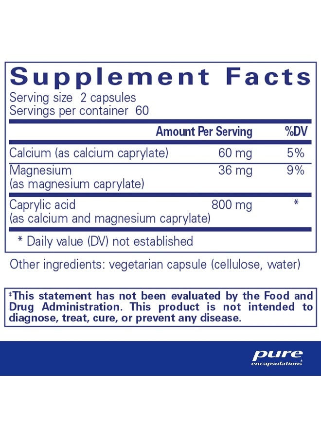 Pure Encapsulations Caprylic Acid 120 Capsules - Image 2