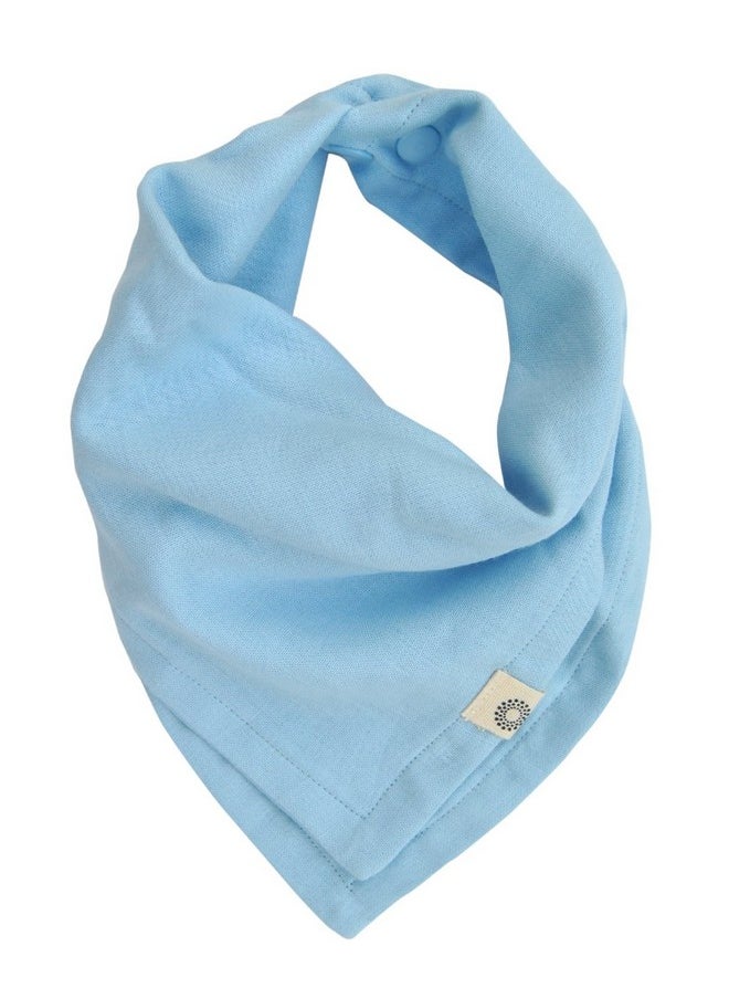 Kishu Baby Indi Premium Gots Certified Organic Bandana Scarf Bib (Baby Blue)  - Image 1