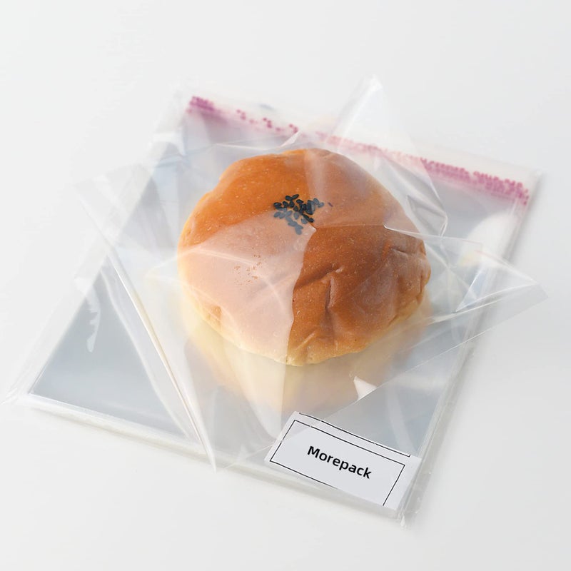 Morepack Cookie Bags for Gift Giving, 6x6 Inches 200Pieces Clear Self Sealing Resealable Cellophane Bags - Image 3