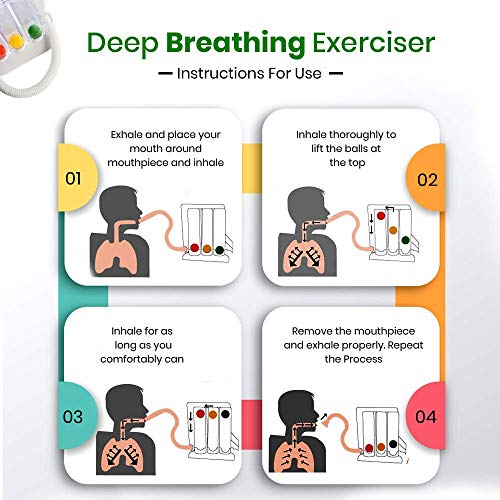 Control D Respirometer 3 Ball Lung Exerciser Respiratory Exerciser Spirometer - Image 2