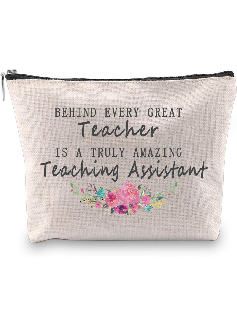 WCGXKO - WCGXKO Teaching Assistant Gift Teacher's Aide Gift Teaching Assistant Zipper Pouch Cosmetics Bag Appreciation Gift (AMAZING Teaching Assistant) - Image 1
