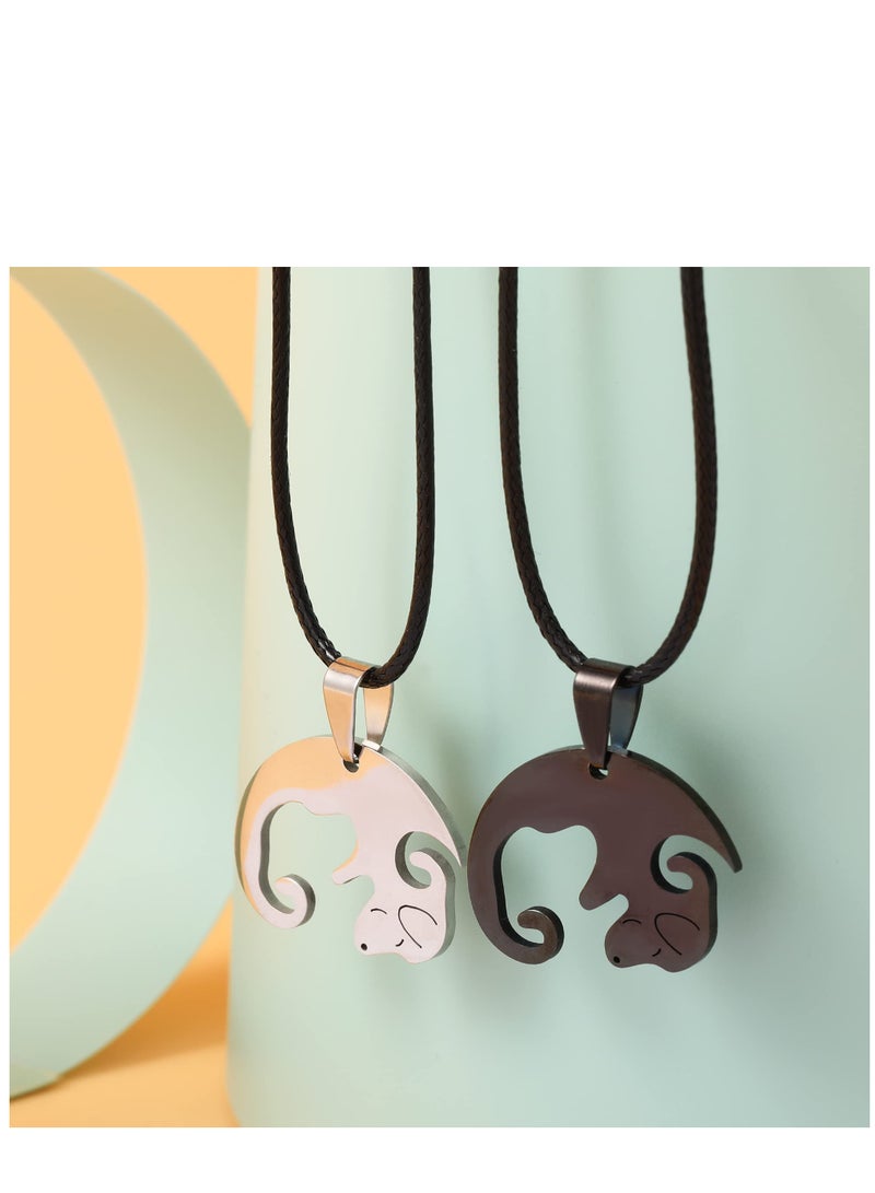 Excefore Dog Yin Yang Necklaces for Women Men Girls, Stainless Steel Matching Couples Puzzle Pet Dog BFF Necklaces for 2, Funny Dog Lovers Gifts - Image 5