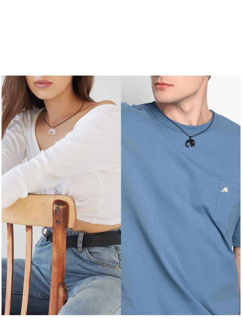 Excefore Dog Yin Yang Necklaces for Women Men Girls, Stainless Steel Matching Couples Puzzle Pet Dog BFF Necklaces for 2, Funny Dog Lovers Gifts - Image 3