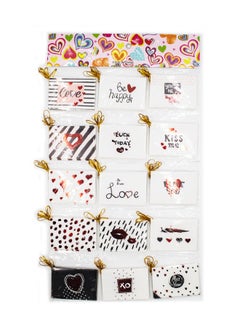 Gulf Flowers Assorted Valentine Cards, 9cm x 6cm, Romantic Love Cards for Special Occasions 