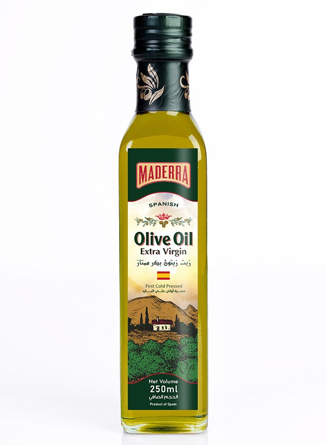 Maderra Spanish Extra Virgin Olive Oil 250ml Glass Bottle | Cold Extracted | Premium Quality | Ideal for Salad & Cooking - Image 1
