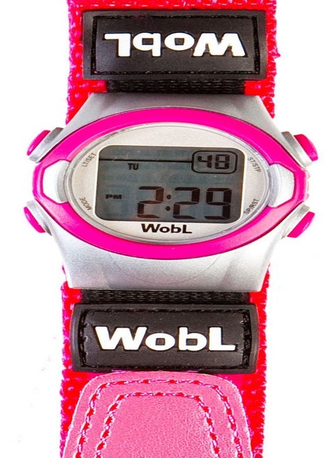 WobL Vibrating 8-Alarm & Repeating Countdown Timer Watch, Medication/Sports/Meetings/Potty Reminders, Pink - Image 2
