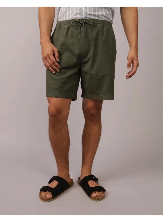 امريكان ايجل AE Flex 8" Lived-In Linen-Blend Trekker Short