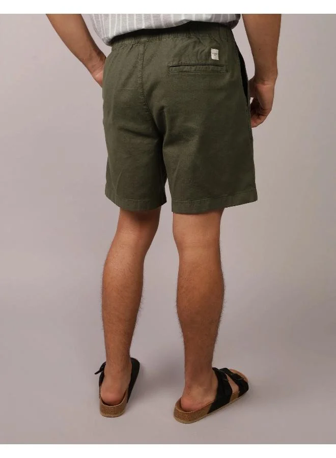 امريكان ايجل AE Flex 8" Lived-In Linen-Blend Trekker Short