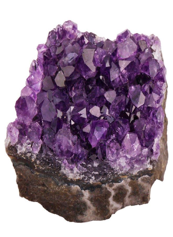 Rockcloud Natural Purple Amethyst Quartz Crystal Cluster Geode Druzy Home Decoration Gemstone Specimen