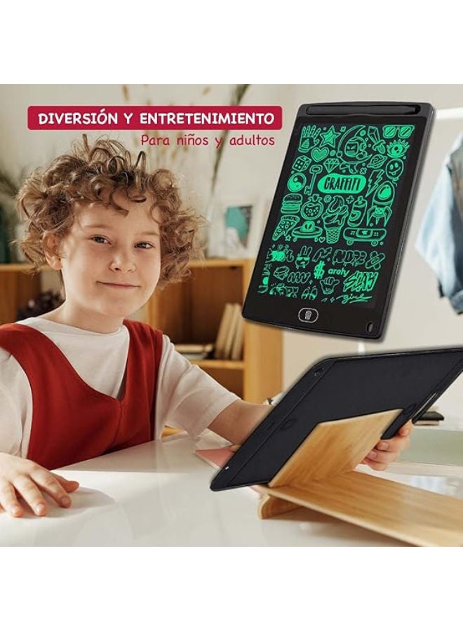سبورة طباشير سحرية للأطفال مقاس 8.5 بوصة، تابلت رسم تفاعلي بشاشة LCD مع زر مسح فوري، ألعاب تعليمية للفتيات والفتيان، لوحة رسم إلكترونية - Image 2