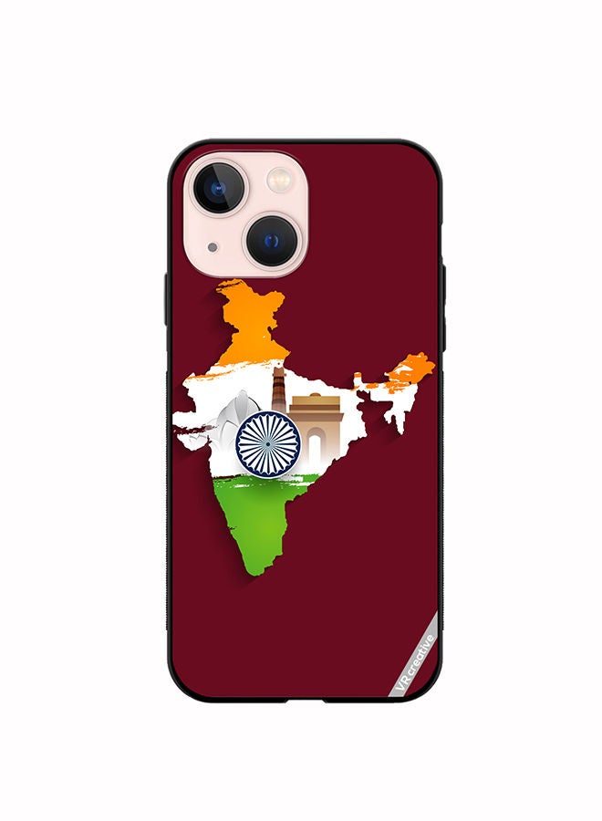 VR CREATIVE Protective Case Cover For Apple iPhone 13 India Map Design Multicolour - Image 1