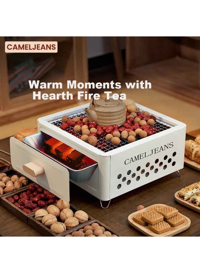 Cameljeans Home Bbq Grill Fire Pit Set Enclosure Stove Barbecue Grill Enclosure Stove For Tea Brewing And Barbecue - Image 2