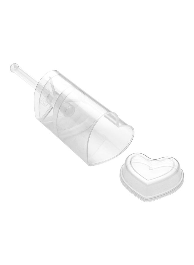 Restaurantware 4.2 Ounce Push Up Pops, 100 Heart Cake Push Pop Containers - Push Up Design, With Lids And Sticks, Clear Plastic Push Up Cake Pop Containers, For Cake, Ice Cream, And Jelly,  - Image 1