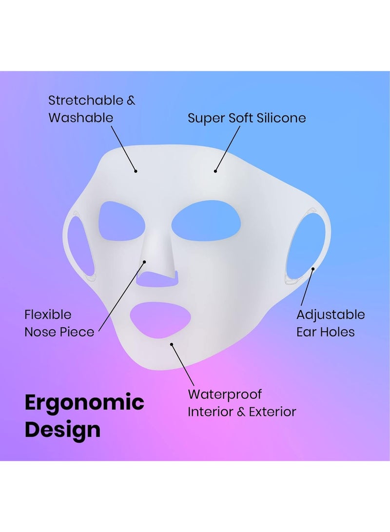Lindo Silimask - Reusable Anti-Wrinkle Silicone Face Mask Holder for Sheet Masks, Moisturizing Facial Mask Cover, Prevent Evaporation, Beauty Face Tool, Travel Pouch Included, 2 Pack - Image 3
