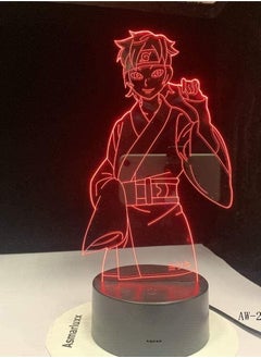 althiqahkey 3D Illusion lamp 3D led lamp Moon Lighting Anime Naruto Shape Touch Button Desk Lamp for Bedroom Lighting 3D Led USB Home Decorative Night Lights  - Image 3