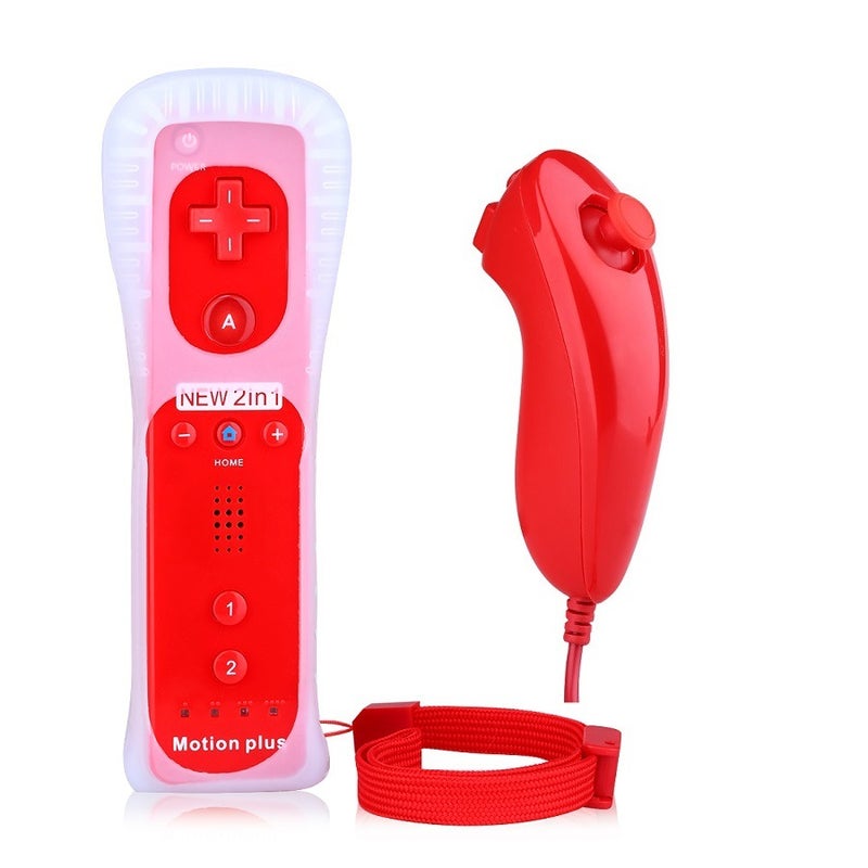 Wii Handle Wii Left And Right Handle Wii Left And Right Handle Built-In Accelerator 2 In 1 Left And Right Handle - Image 1