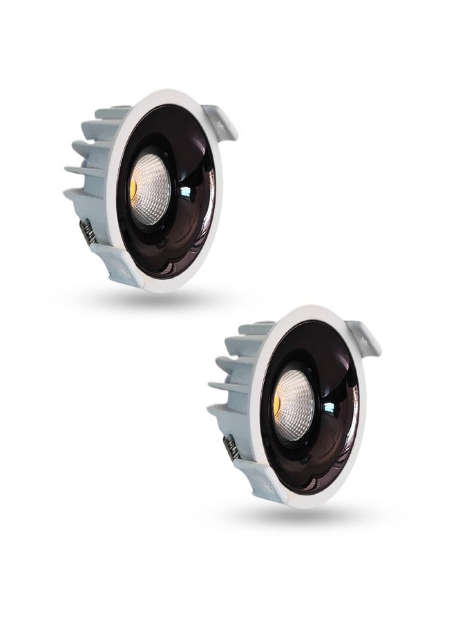 D'Mak 7W LED COB Spot Light White Body Shining Black Reflector (3in1, Pack of 2) - Image 1