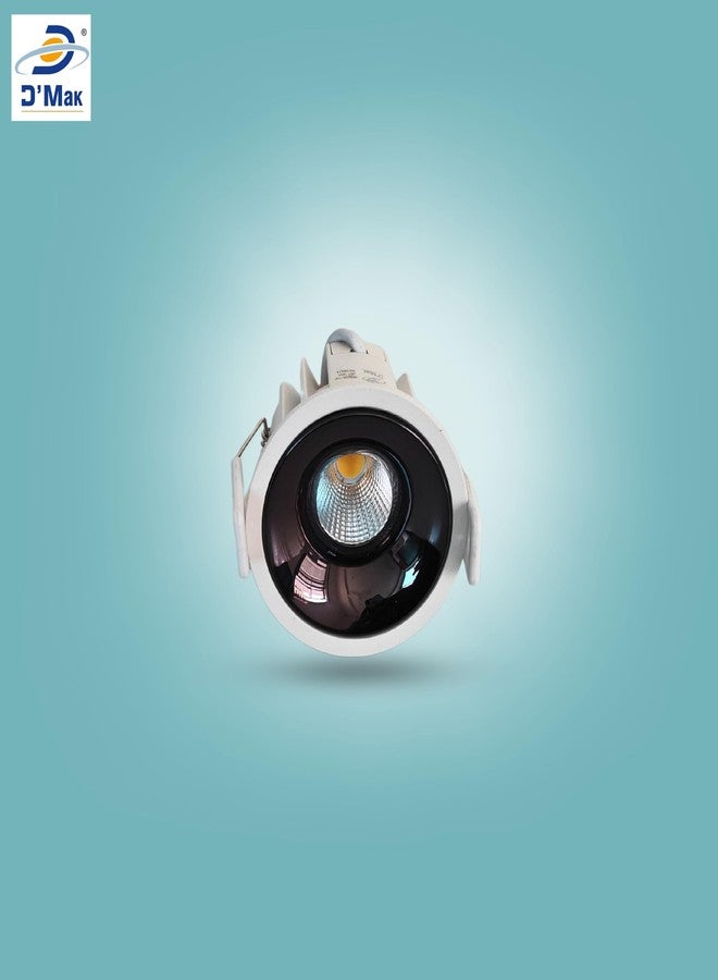 D'Mak 7W LED COB Spot Light White Body Shining Black Reflector (3in1, Pack of 2) - Image 5