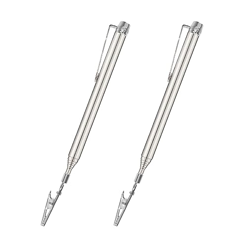 Aifeier ET 2 Pieces Telescopic Alligator Clips Bracelet Fastening Helper Tools with Pen Clip Extendable for Electronic Automotive Repairing Bracelet Fastening Picking Items - Image 1