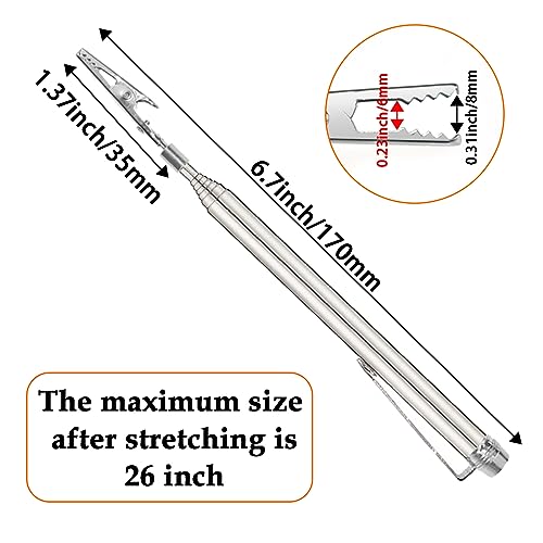 Aifeier ET 2 Pieces Telescopic Alligator Clips Bracelet Fastening Helper Tools with Pen Clip Extendable for Electronic Automotive Repairing Bracelet Fastening Picking Items - Image 2