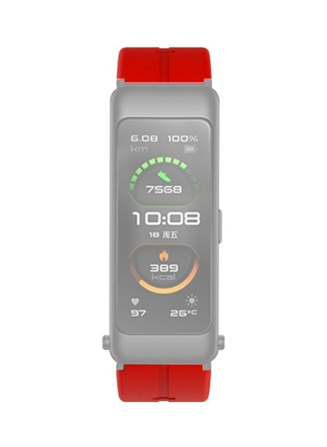 NIBEMINENT Silicone Replacement Strap Watchband For Huawei TalkBand B6 Red - Image 3