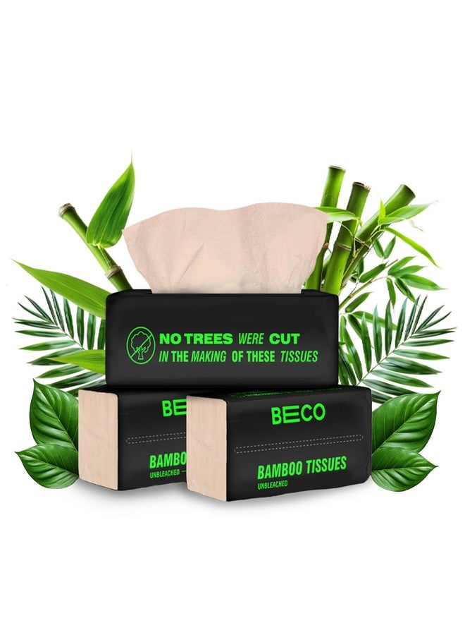 BECO Bamboo Super Soft Facial Tissue 200 Pulls (Pack Of 3), 600 Pulls 2 Ply 100% Natural And Ecofriendly - Image 1