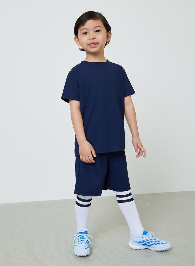 Styli Boys Cotton Sports Jersey Shorts with Side Pocket - Image 1