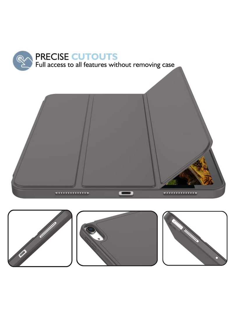 JAJEEK iPad Air 13 Inch M2 2024 Case – Smart Case with Pencil Holder, Supports Pencil Pro & Pencil (USB-C), Touch ID & Auto Wake/Sleep, Space Gray - Image 3