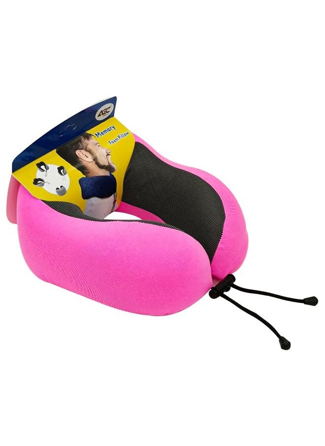 Agc - Travel Pillow Luxury Memory Foam Neck & Head Support Pillow Soft Sleeping Rest Cushion Travel Neck Pillow for Airplane/Car/Home/Office Headrest - Image 1