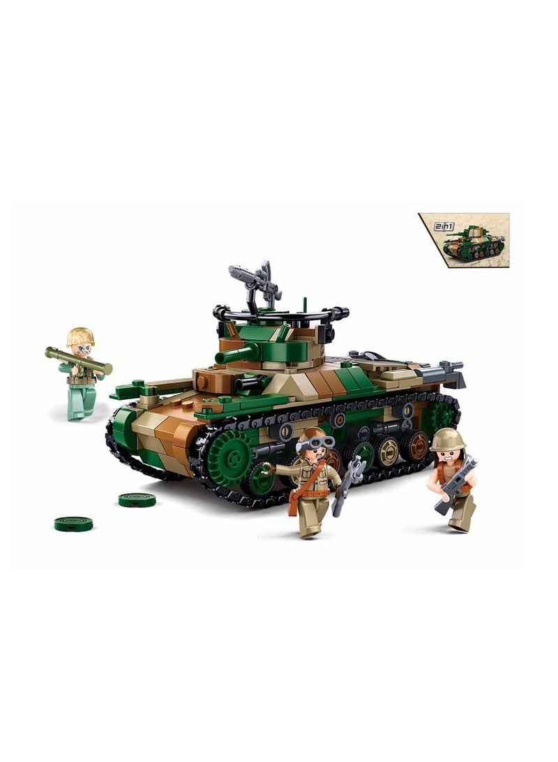 Sluban Sluban - WWII Army Type 97 Medium Tank Bricks Set 563 Pieces - M38-B1107 - Image 2