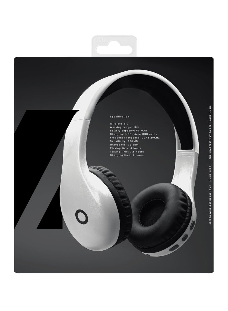 SBS سماعة رأس قابلة للطي لاسلكية متميزة مع وسائد أذن ناعمة وميكروفون مدمج، بلوتوث V5.0، أزرار لإدارة المكالمات والموسيقى - Image 3