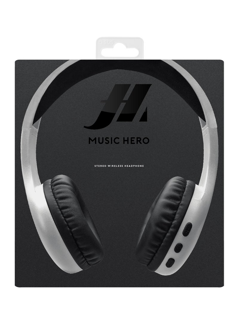 SBS سماعة رأس قابلة للطي لاسلكية متميزة مع وسائد أذن ناعمة وميكروفون مدمج، بلوتوث V5.0، أزرار لإدارة المكالمات والموسيقى - Image 2