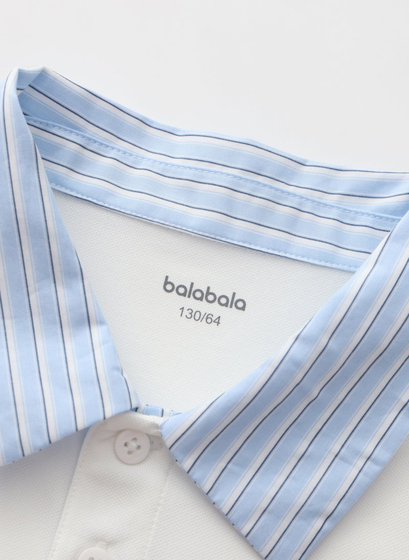 Balabala Kids Boys Lapel short-sleeved T-shirt - Image 3