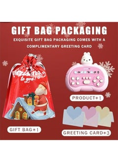 Generic Quick Press Game Fidget Toy Handle Flashing Portable Travel Board Game for Kids Adults Xmas Birthday Gifts Pink Rabbit  - Image 5