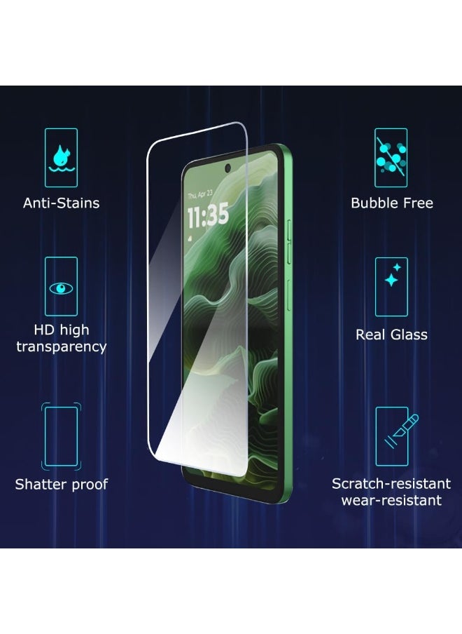 واقي شاشة من الزجاج المقوى بتغطية كاملة ومضاد للخدش لهاتف Motorola G35 5G