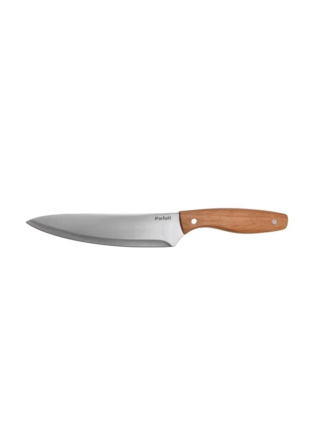 PARFAIT Kitchen Chef Knife with Wooden Handle Silver and Brown 2.6 x 4.5 x 34 cm N-A555KD0001