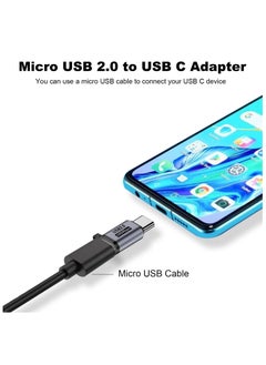 GNAFOTU Micro USB 2.0 to USB C Adapter (4 Pack), Micro USB Female to USB Type C Male Converter Connector Support Charge Data Sync for Galaxy Type-C Phones, Tablets and More (Grey)  - Image 3
