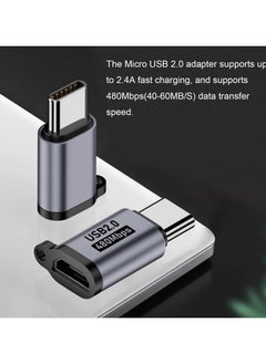 GNAFOTU Micro USB 2.0 to USB C Adapter (4 Pack), Micro USB Female to USB Type C Male Converter Connector Support Charge Data Sync for Galaxy Type-C Phones, Tablets and More (Grey)  - Image 5